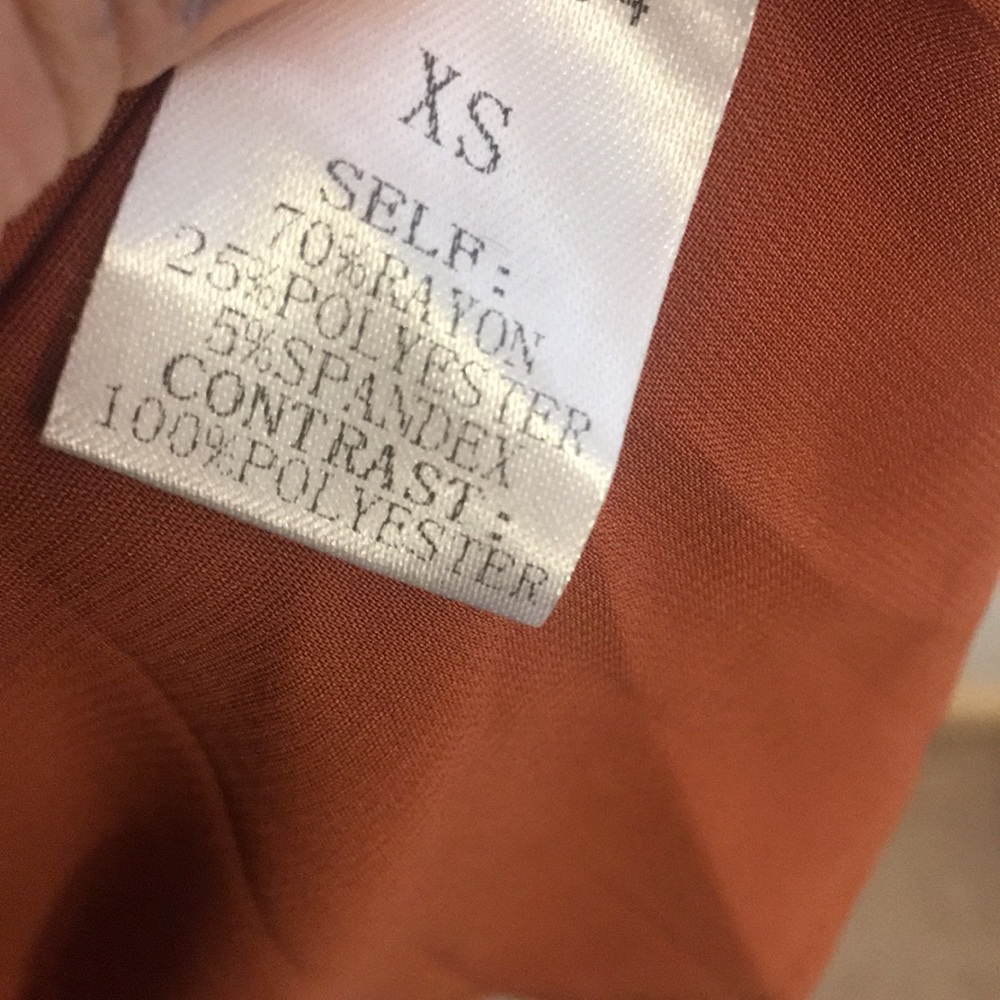 Thml Modcloth Rust-Colored Sheath Midi Dress Xs - image 7